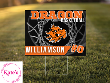 Dewar Dragons Basketball Yard Sign